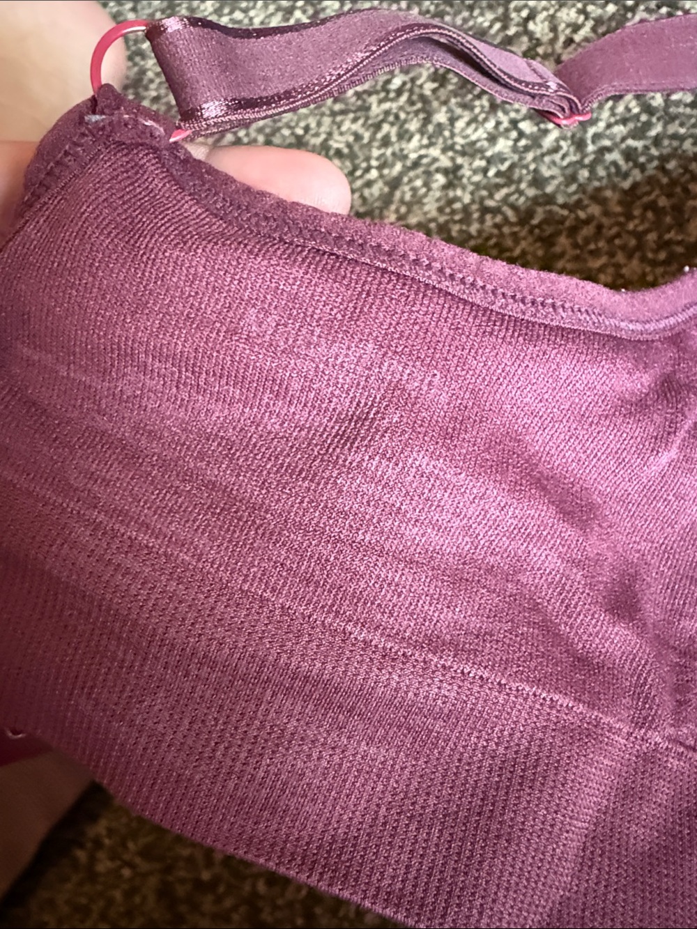 Motherhood Maternity Wireless Nursing Bralette in Plum and Heather Gray - Picture 4 of 8